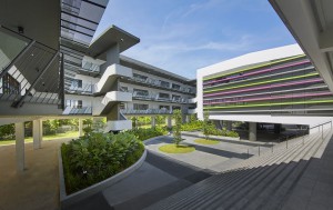 View from Main Concourse with staircase cascading down towards the Central Courtyard resize