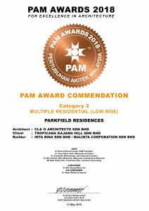 PAM Award 2019 - Parkfield Residences